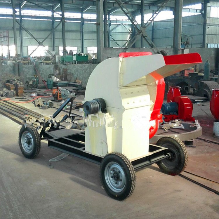 移动木材破碎机 30kw小型锤片粉碎机 木条边角料破碎机