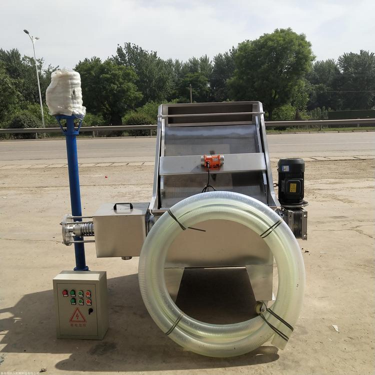 斜筛网粪便处理机 粪便挤压脱水机 肉鸡肉鸭分离机