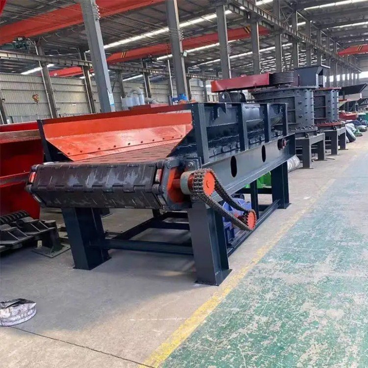 半自动链板式喂料机 耐磨鳞板输送机 采德 平板输送给料机