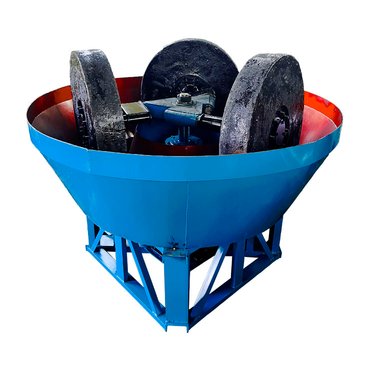 大型碾金机产量 双辊碾石碾机 耐磨新型轮式湿碾机磨矿效率高