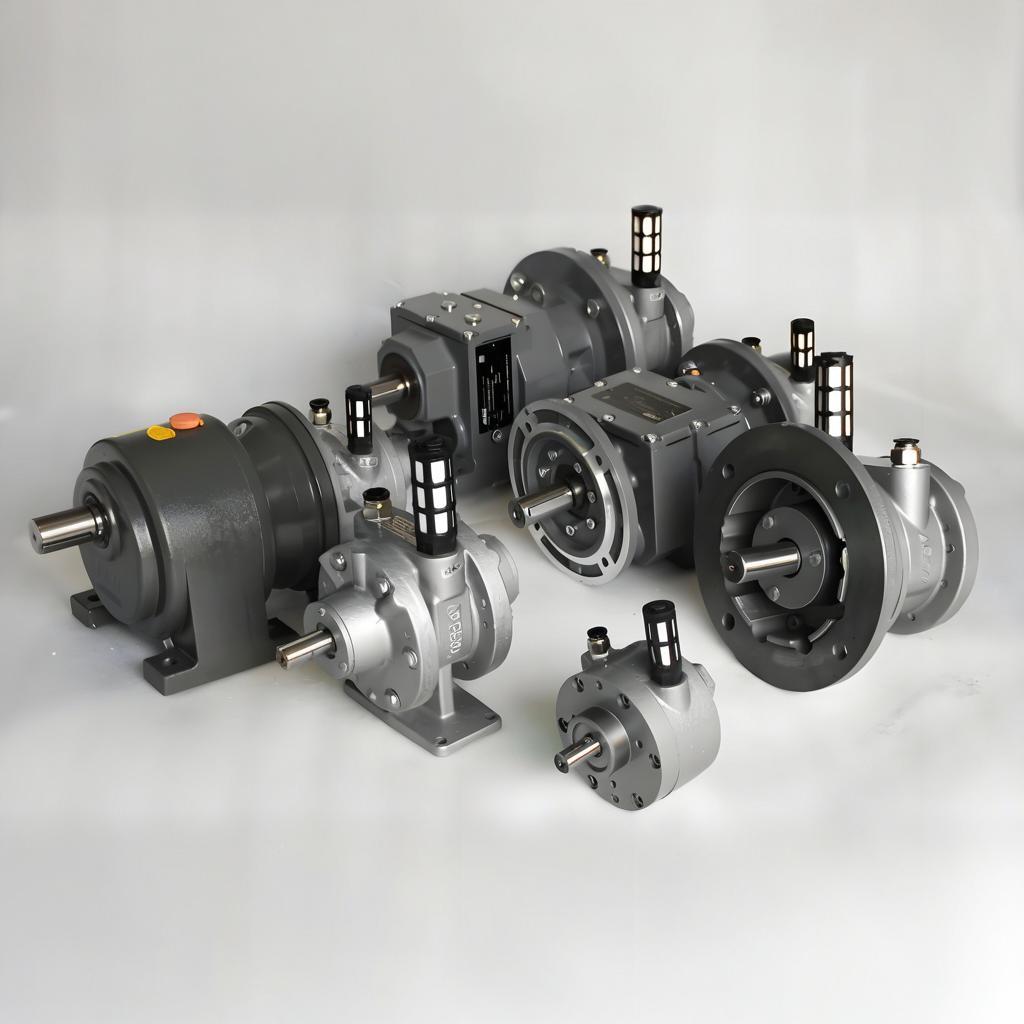 减速气动马达厂家 叶片式气马达配铝壳蜗轮减速器 气动减速马达