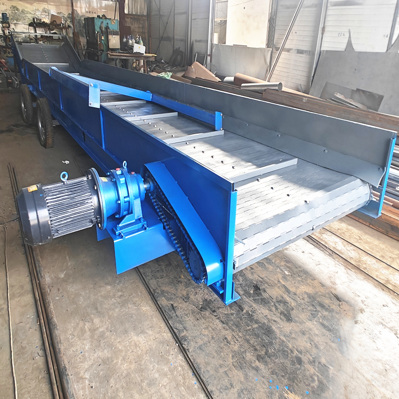 链式刮板输送机图片 防滑耐磨皮带传料机 移动升降粮食输送设备