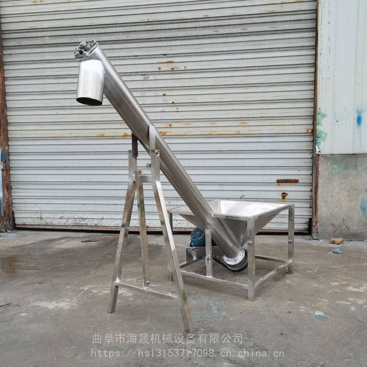 石灰水泥螺旋提升机海晟 污泥双无轴绞龙输送机 颗粒提升机