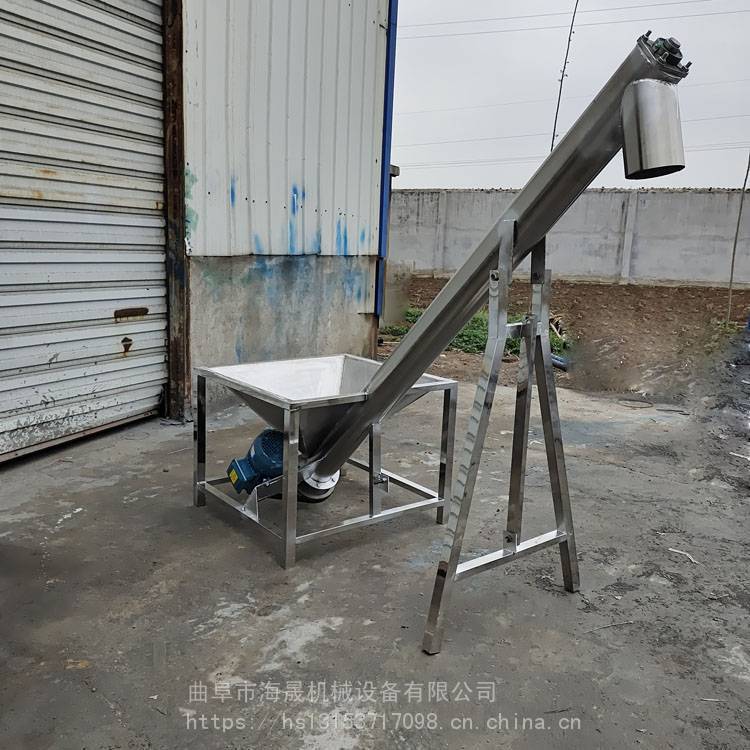 200石灰螺旋提升机 海晟颗粒煤粉绞龙上料机 粮食升降提升机