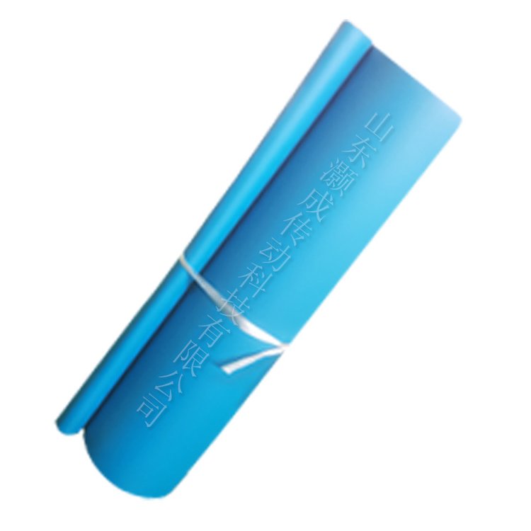 生产食品级平皮带面包输送带饼干传送带PU蓝色传动带防收缩