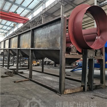 恒昌猪笼式圆筒筛 移动式洗筛一体机 无轴单层筛石机
