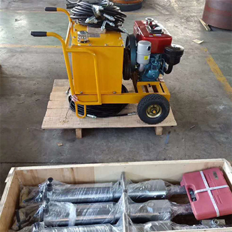 广西崇左 大理石液压岩石劈裂机 破桩液压岩石分裂棒 鸡西