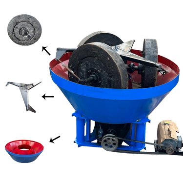 干湿两轮碾金机 三轮式湿式碾金设备 选金磨矿磨粉设备安装简单