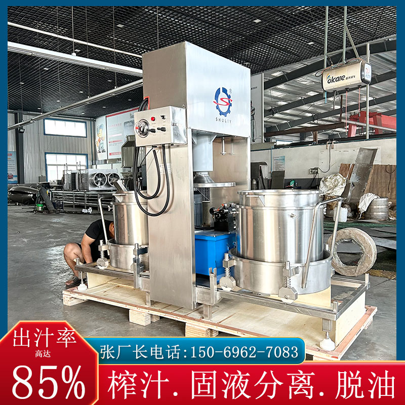 液压式脱水蔬菜压榨机 糯米酒果蔬酵素压榨出汁设备 黄酒压滤机