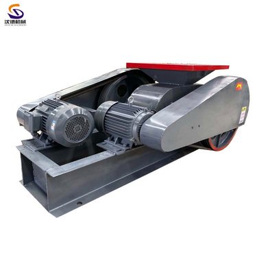 可调节粒度对辊式粉碎机 平辊齿辊破碎机 对辊石灰石细碎设备沈德