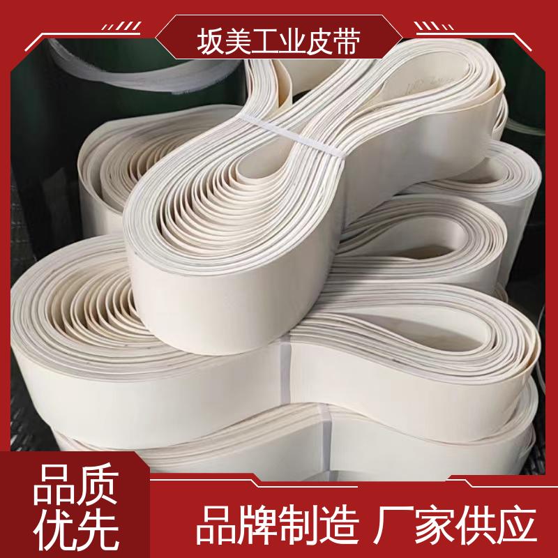 蓝色PU裙边输送带 防滑 工业设备皮带 贴心售后 坂美