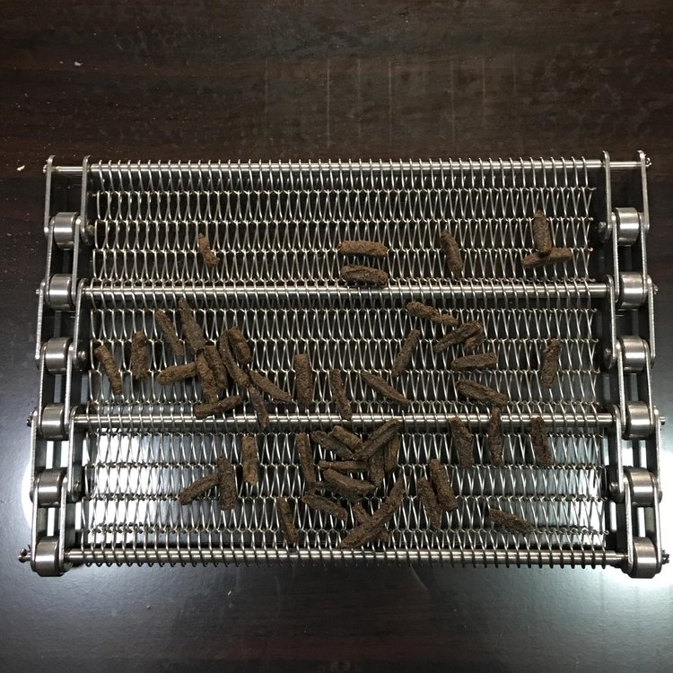 威诺不锈钢链条型输送网带 双节距大滚珠驱动网链 双旋平衡型输送带