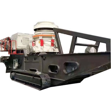 履带式圆锥碎石机 河卵石花岗岩等硬岩石破碎机