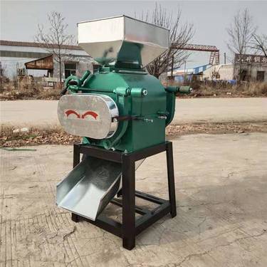 乐丰 电动对辊式黄豆燕麦挤扁机 20型玉米压扁机 花生破碎机