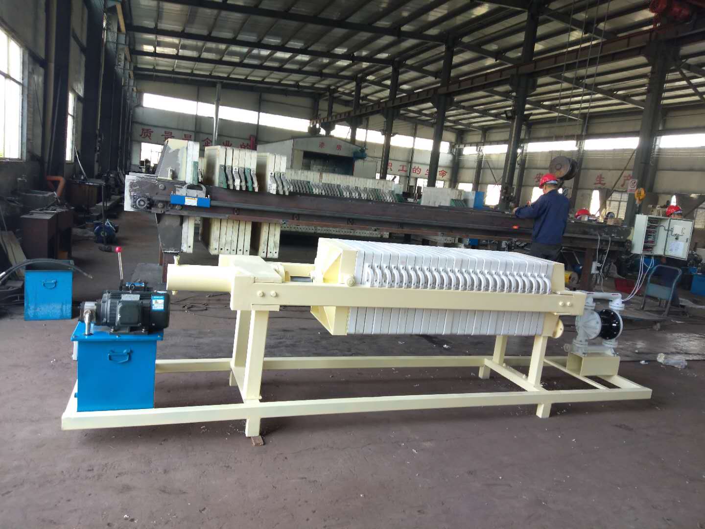 手动液压压紧厢式压滤机 食用油压榨过滤设备明华商标