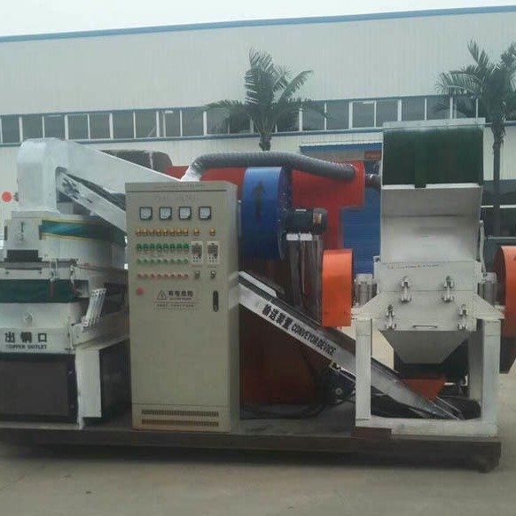 杂线去皮铜米机设备 自动电线电缆粉分离机 网线汽车拆解线破铜米机 汽车拆解线电线破铜米机 博之鑫600型铜塑自动分