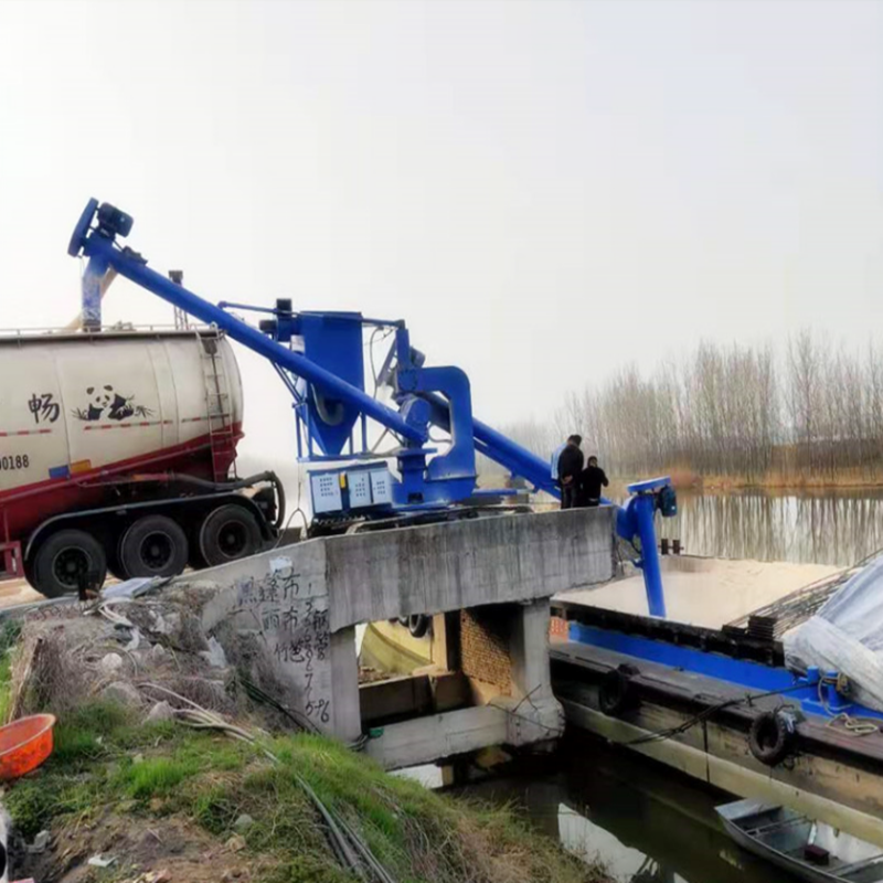 港口螺旋卸船机 粉煤灰装罐车蛟龙吸灰机 履带式遥控行走输送机