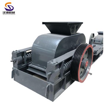 沈德小型焦炭对辊破碎机 石料线对辊式制砂机 矿石辊压破碎设备