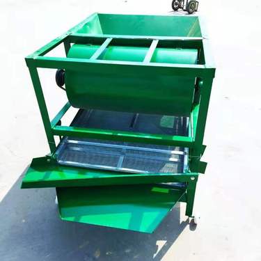 鲁宏小型吹风振动筛 大豆两层直线筛选机 玉米排杂机