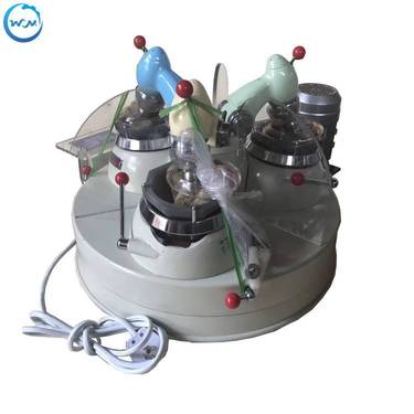 实验室矿石料磨细用XPM120×3型三头研磨机 玛瑙研钵研棒