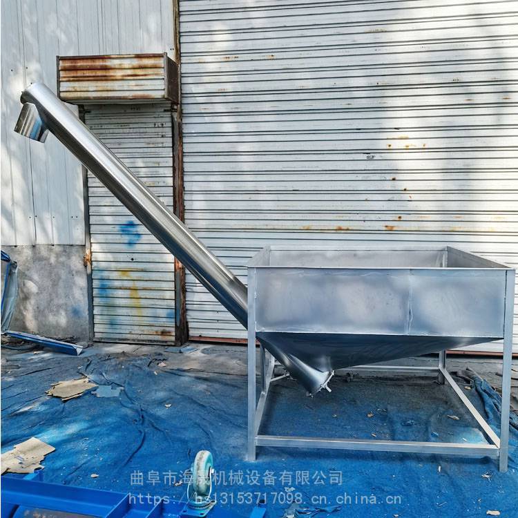 煤粉石渣螺旋提升机 108全密封绞龙提料机 肥料粉提升机
