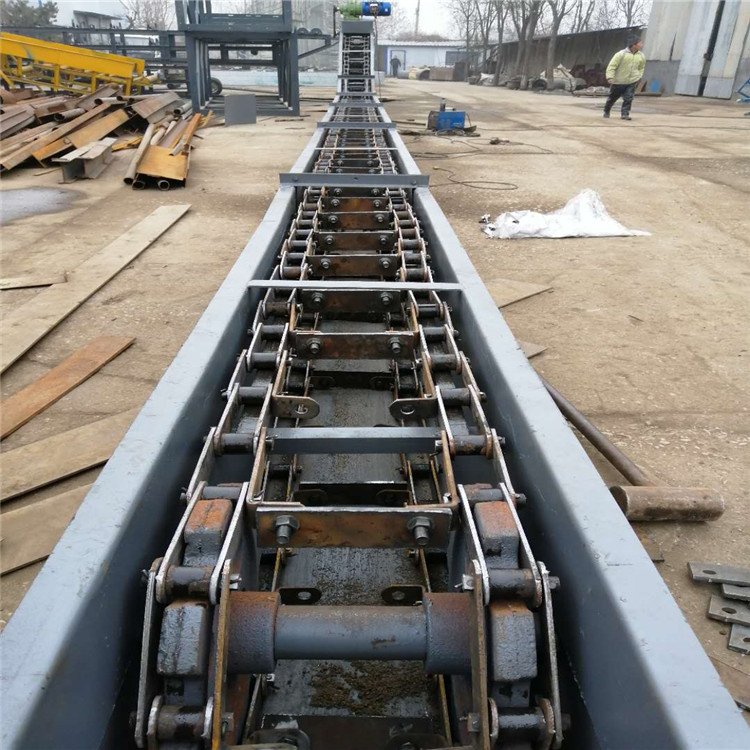 颗粒饲料爬坡刮板机 链式传送机 伸缩升降装车皮带机