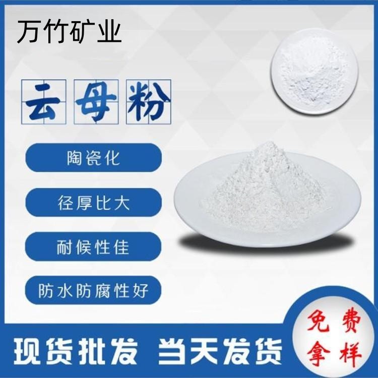 油漆涂料添加云母粉 白色 325目 绝缘性能好 万竹矿业 可提供样品