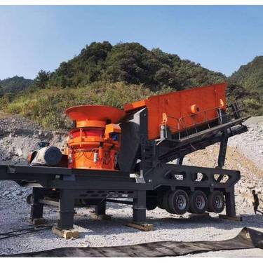 反击式移动破机 流动玄武岩石机 车载式磕石机