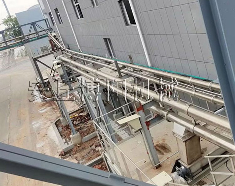 碳铵管链式输送机 无尘管链提升设备应用 自动拆袋机密闭式卸料