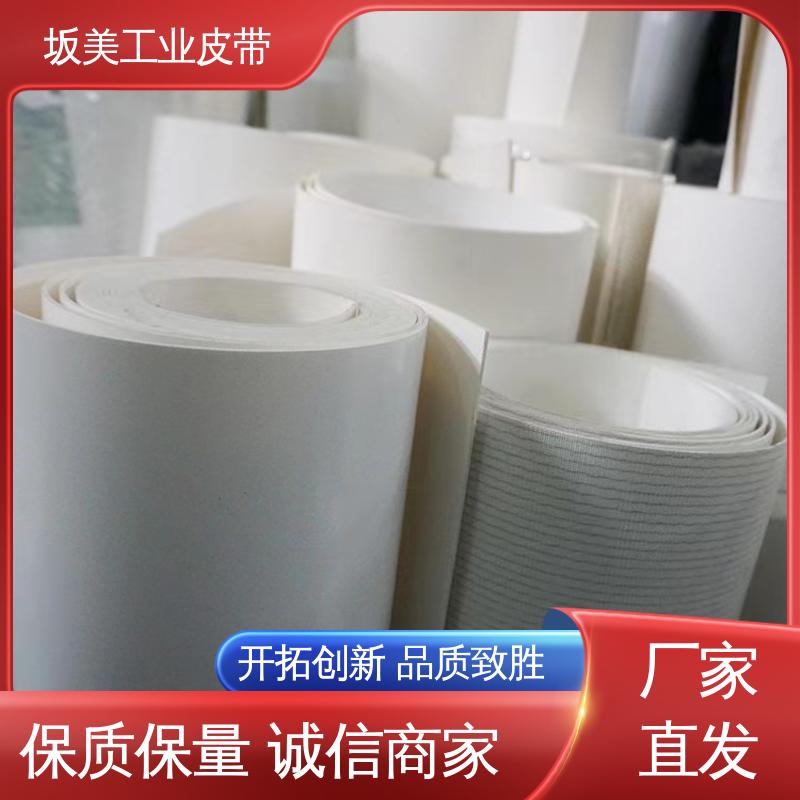 菱形格砂光机皮带 现货充足 白色PU输送带 坂美