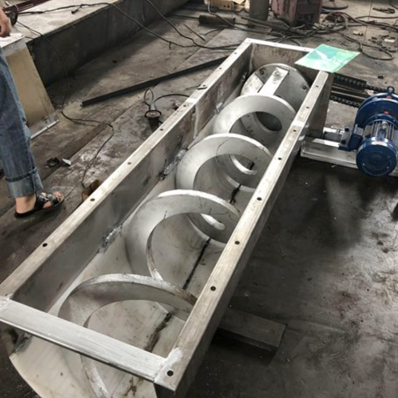 300U型槽螺旋送料机 带盖板耐高温提升机 铭扬双向蛟龙输送机