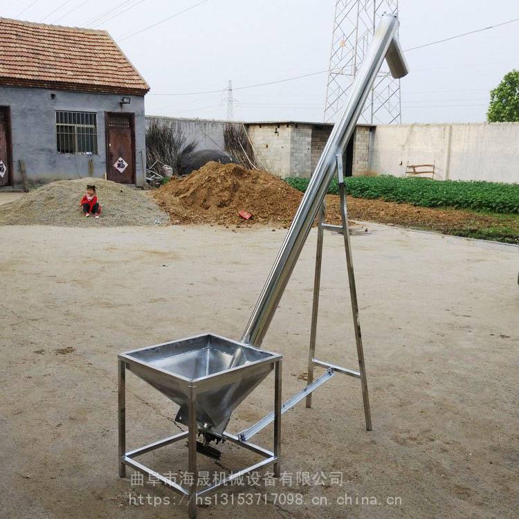 粮食玉米螺旋上料提升机定做 草料干粉水泥绞龙输送提升机