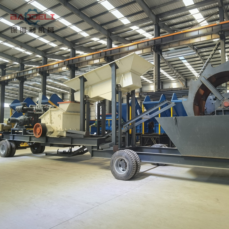 大型移动式制砂机 制石子机 石英岩鹅卵石建筑垃圾矿山粉机