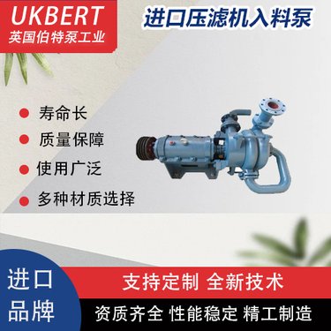 进口卧式压滤机入料泵板框给料泵 压榨泥浆泵加压渣浆泵 英国伯特牌
