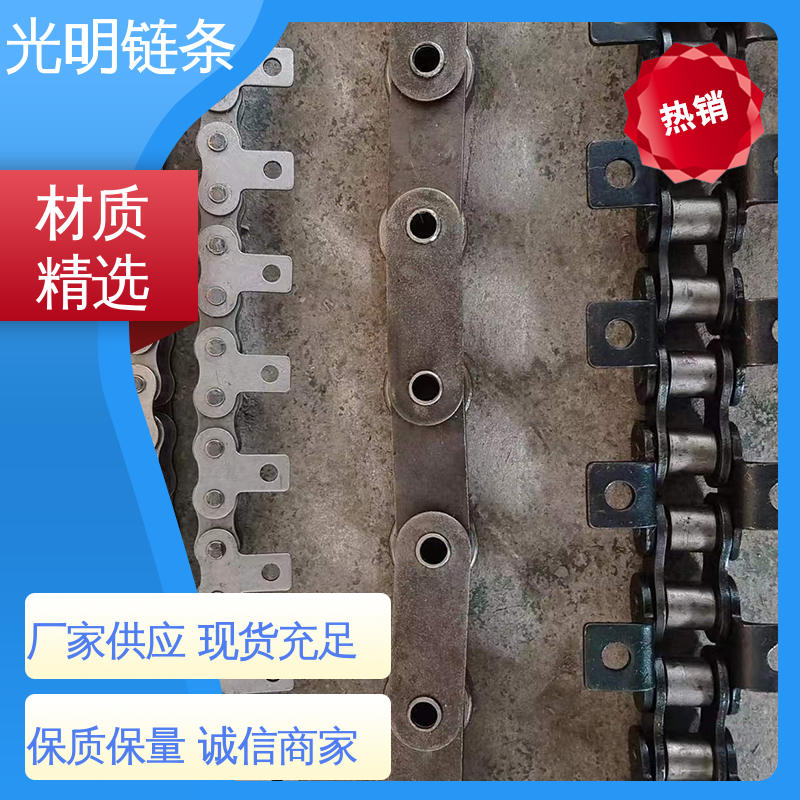 节距非标链条 高韧性不锈钢 C2080单侧双侧带耳传送链 光明