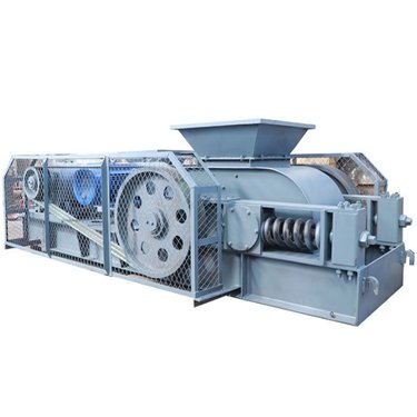 对辊制砂机破碎河卵石 双辊挤压式粉碎机 电机强劲有力