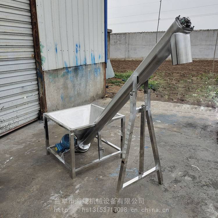 自动化化肥饲料绞龙提升机海晟定制 水泥螺旋输送机江西