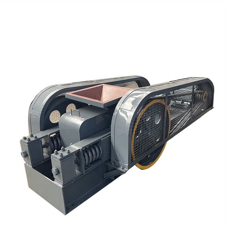 沈德对辊式石机 小型双齿辊式煤炭粉机 鹅卵石河卵石对辊制砂机