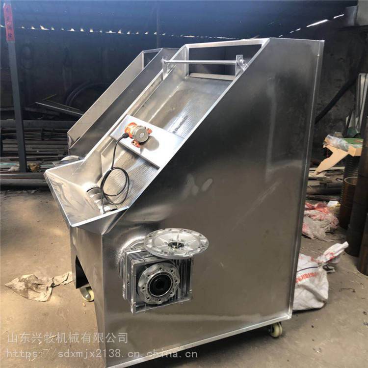 牛粪猪粪脱水设备 纸浆不锈钢挤粪机 斜筛式800型固液分离机