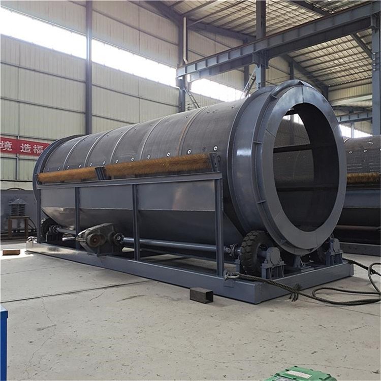 河卵石圆筒回转筛分机 双层砂石分离筛土机 圆振筛产量大