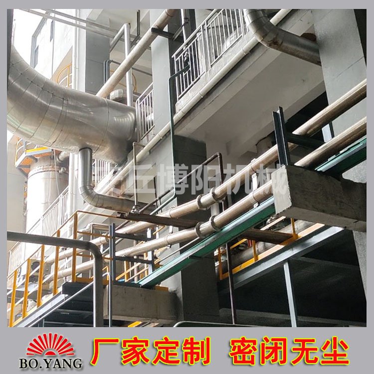 纯碱管链输送机，管链式提升机提升布置、密闭输送防止环境污染