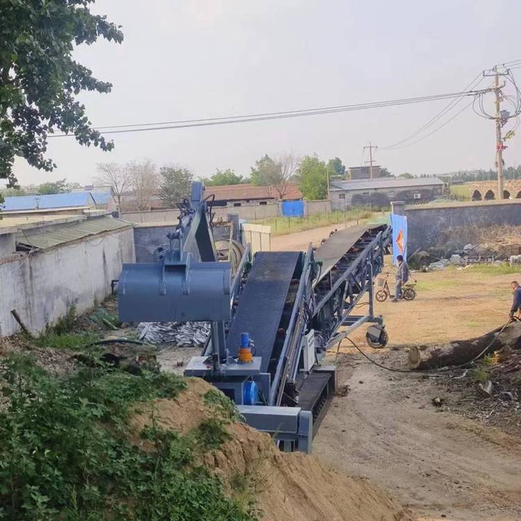 皮带式扒渣输送机皮带式砂石装车机 堆高用煤矸石螺旋扒料机