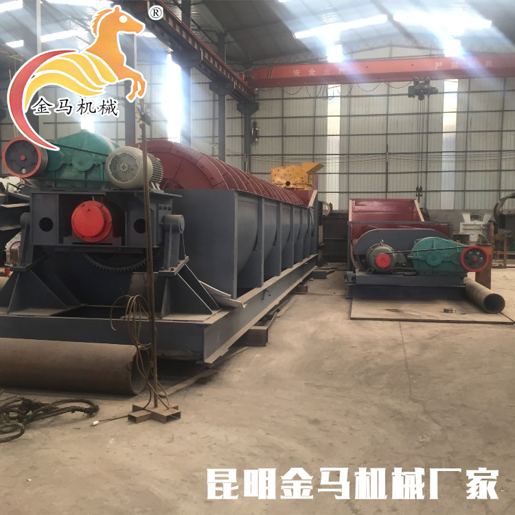 双螺旋洗沙机配用轮式洗砂脱水筛生产线 槽式洗矿机现货 金马机械