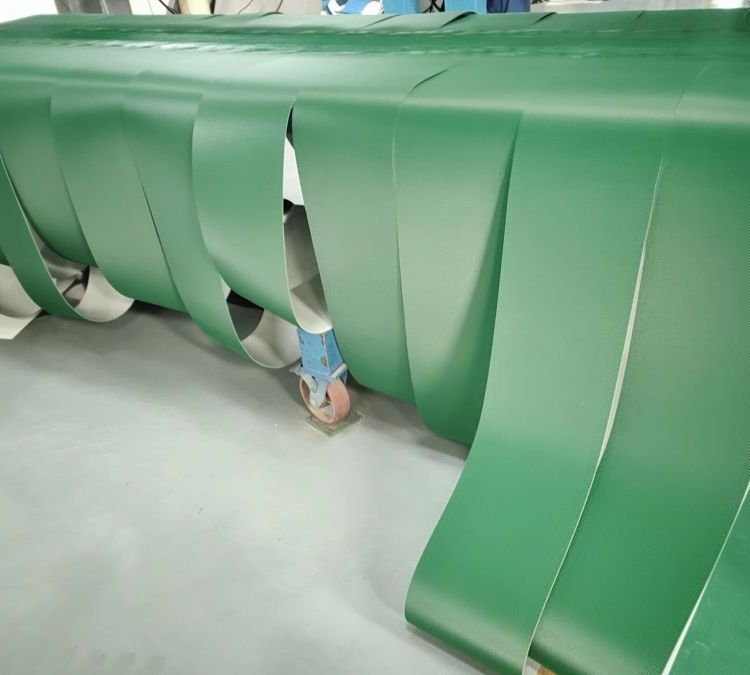 济南华锋橡塑生产环形皮带PVC输送带钻石格传动带绿色工业传动带