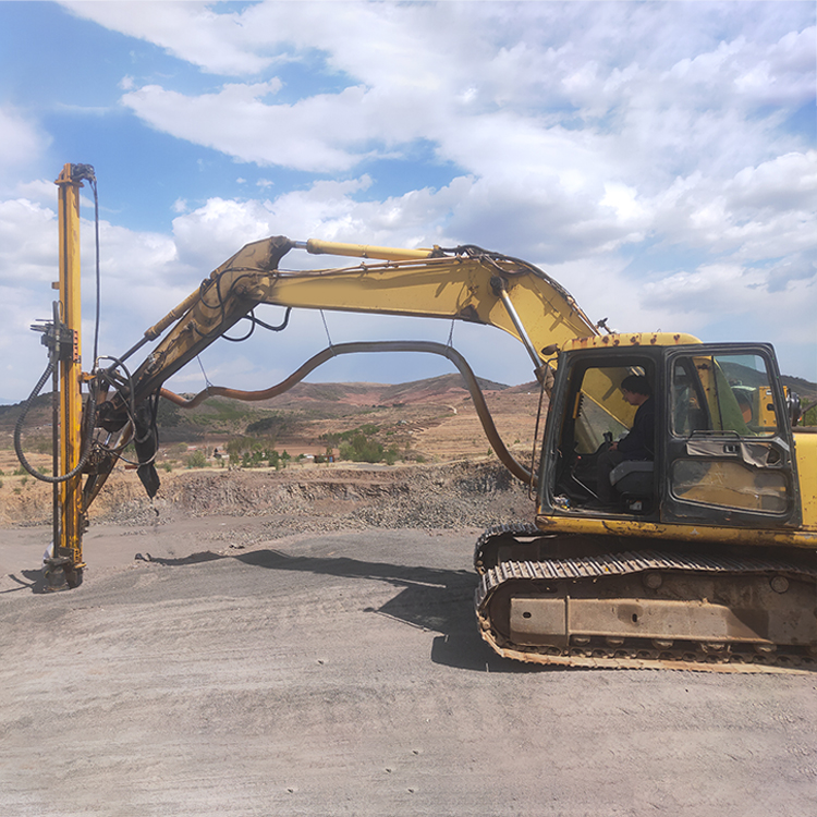 挖掘机液压挖改螺旋钻挖机潜孔钻机改装液压凿岩机