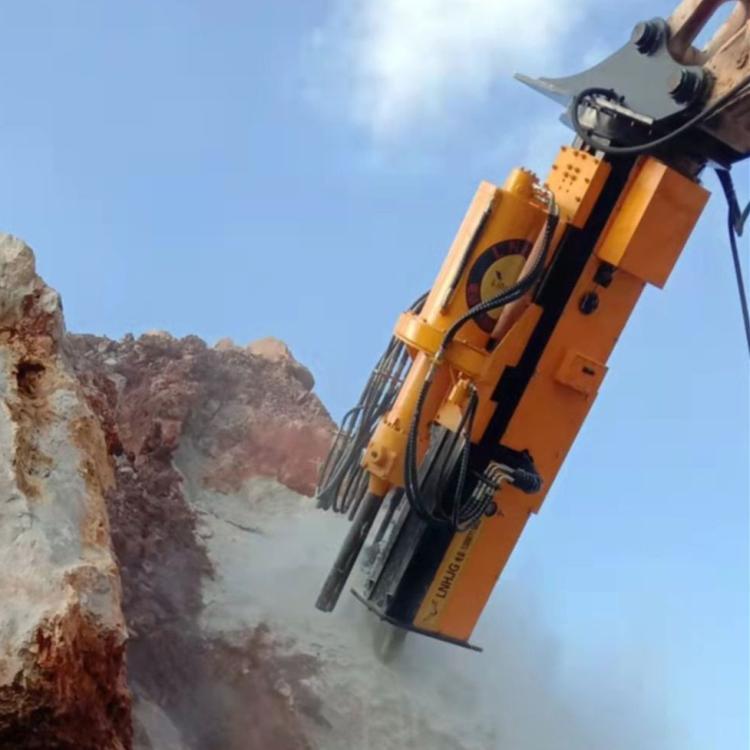 钻孔劈裂一体机 岩石钻裂机 打孔胀裂劈裂棒 愚公斧液压凿岩钻劈裂机