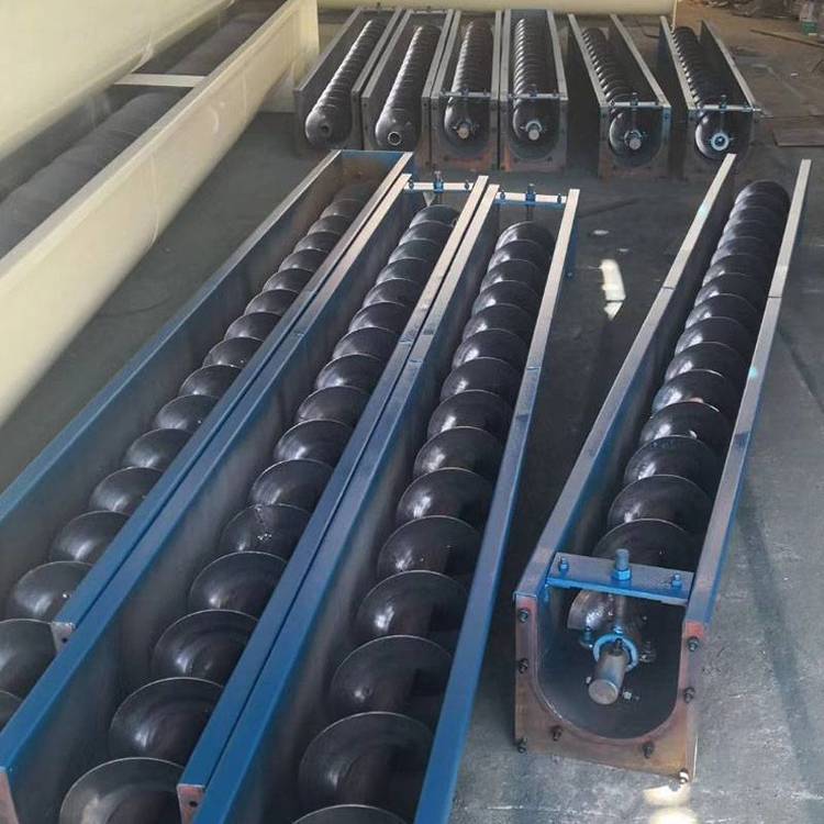 建筑工地石子U型螺旋输送机 海晟加工无轴搅龙提升机