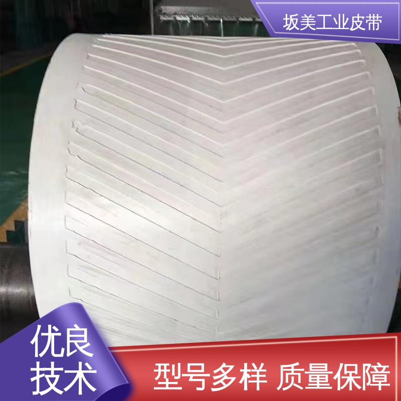 坂美 诚信经营 耐高温 蓝色PU裙边输送带 菱形格砂光机皮带