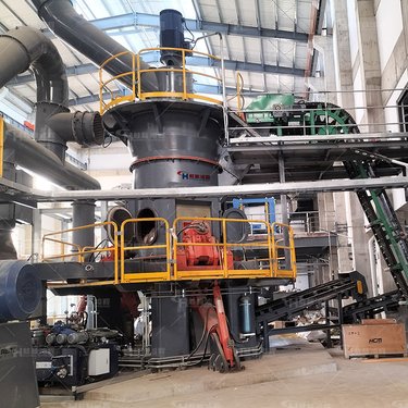 立磨钛精矿粉磨工艺流程图 铁矿石磨成粉的设备 立式磨粉机