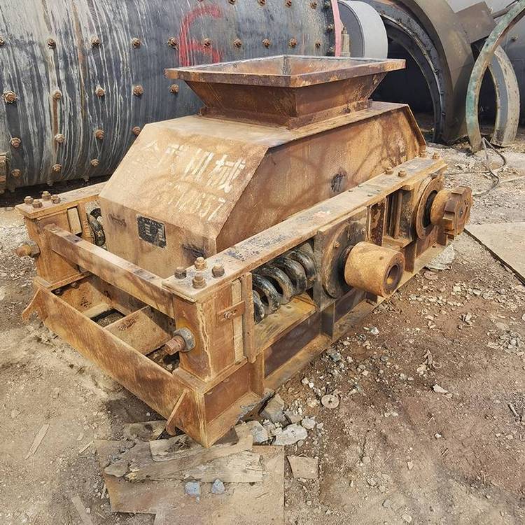 调剂二手对辊破碎机 二手鹅卵石辊式碎石机 600*800细碎用石料线对辊破 久孚